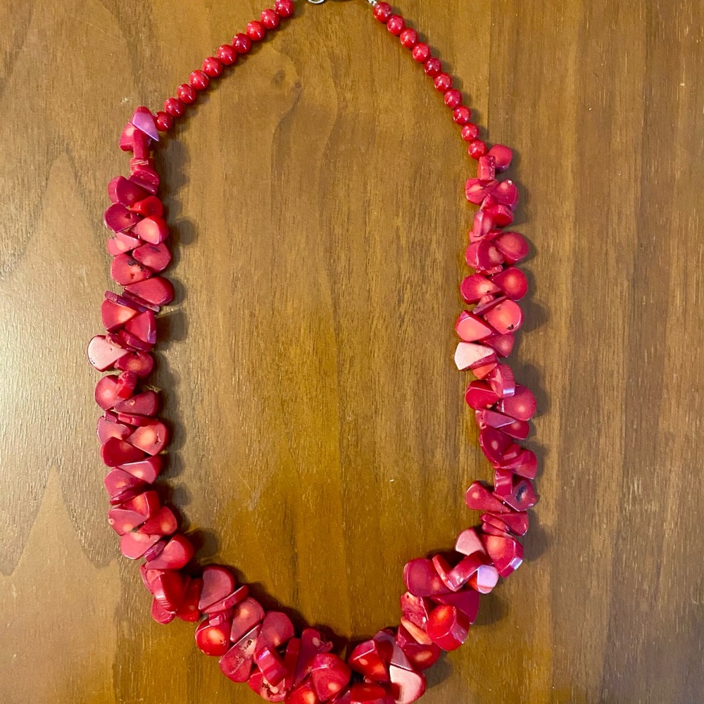 Elegant Red Coral Necklace